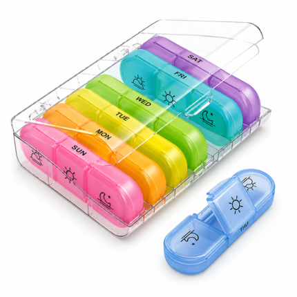 Wholesale 7-Day Weekly Pill Organizer Manufacturer BPA-Free
