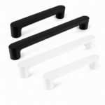 Wholesale modern minimalist ABS grab bars in matte black and white for hotel bathroom safety manufacturer
