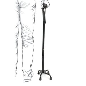 Wholesale Small Base Quad Cane Manufacturer with Adjustable Height