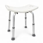 Adjustable Shower Stool with Padded Seat - Bathroom Safety Bench for Seniors