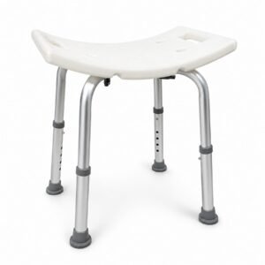 Adjustable Shower Stool with Padded Seat - Bathroom Safety Bench for Seniors