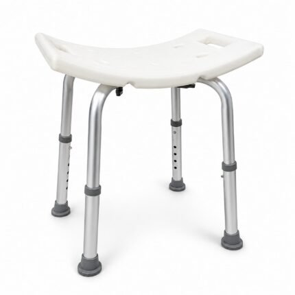 Adjustable Shower Stool with Padded Seat - Bathroom Safety Bench for Seniors