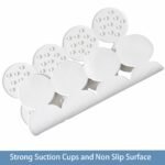 Strong suction cups and non-slip surface of rubber shower mat