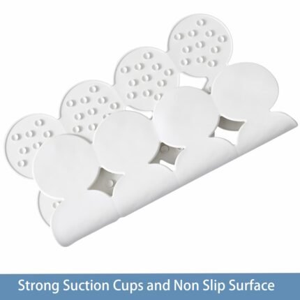 Strong suction cups and non-slip surface of rubber shower mat