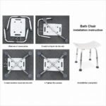 Adjustable Shower Stool Installation Instructions and Dimensions